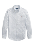 RALPH LAUREN Slim Fit Striped Oxford Shirt Blue/White