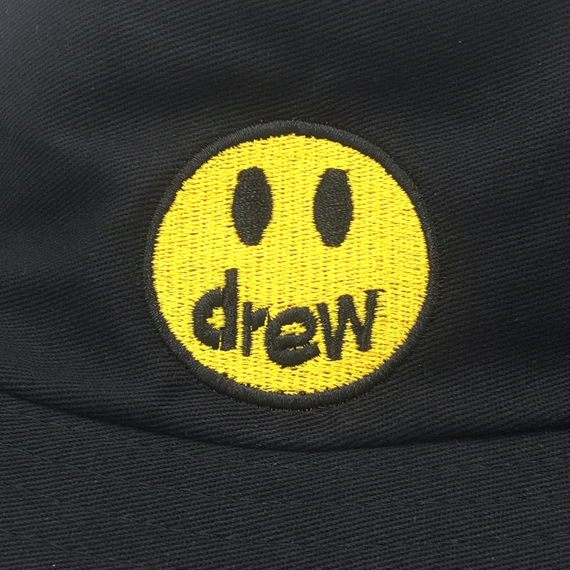 Drew House Justin Bieber Hat Bucket Hat Fishing Cap Cotton Print Fisherman Hat Sun-Shade Fisherman Hat Men and Women Casual