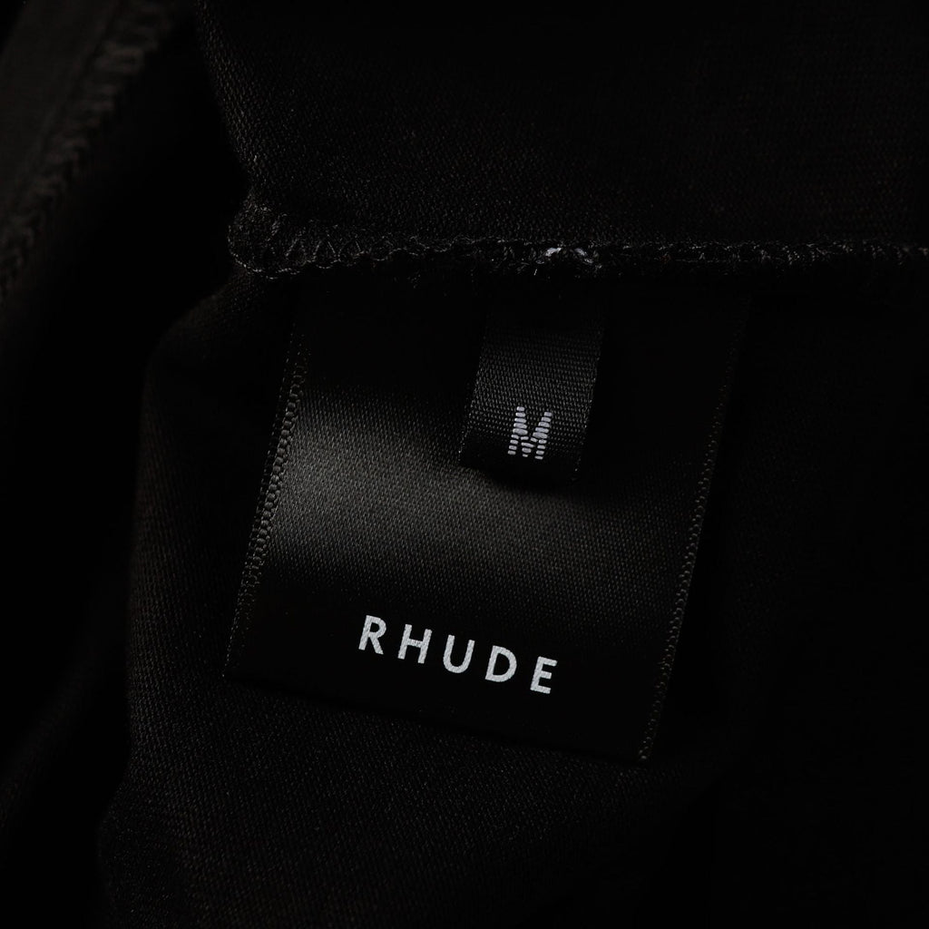 Rhude T-shirt Striped Sunset Snow Mountain Print Short Sleeve T-shirt