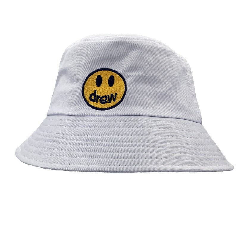 Drew House Justin Bieber Hat Bucket Hat Fishing Cap Cotton Print Fisherman Hat Sun-Shade Fisherman Hat Men and Women Casual